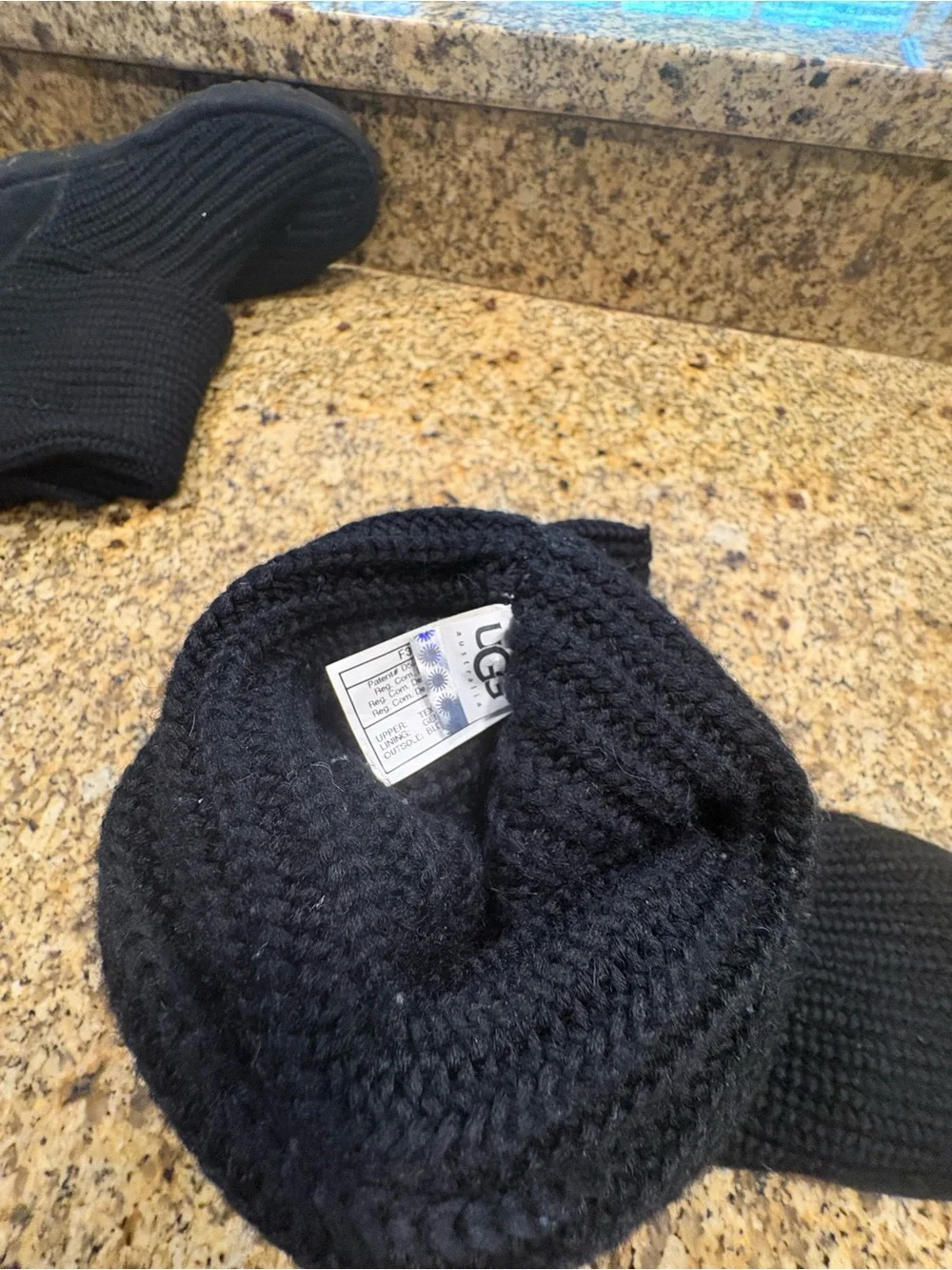 UGG black Classic Cardi sweater boots shearling footbed 7